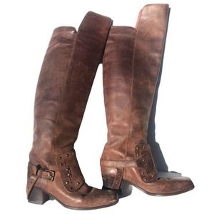 vintage RALPH LAUREN Collection leather over the knee boots 10 90’s 1994 RARE